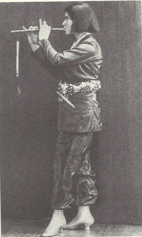 Else Lasker-Schuler playing the pipe, NLI